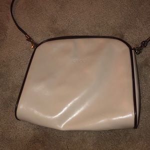 Used vintage whiteish tan GUCCI bag